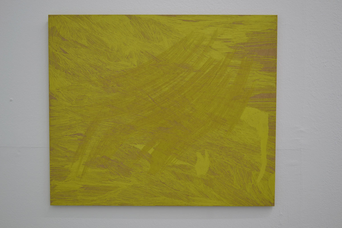 grüngelb, 2012, 50 x 60 cm, Ölpastell auf MDF
