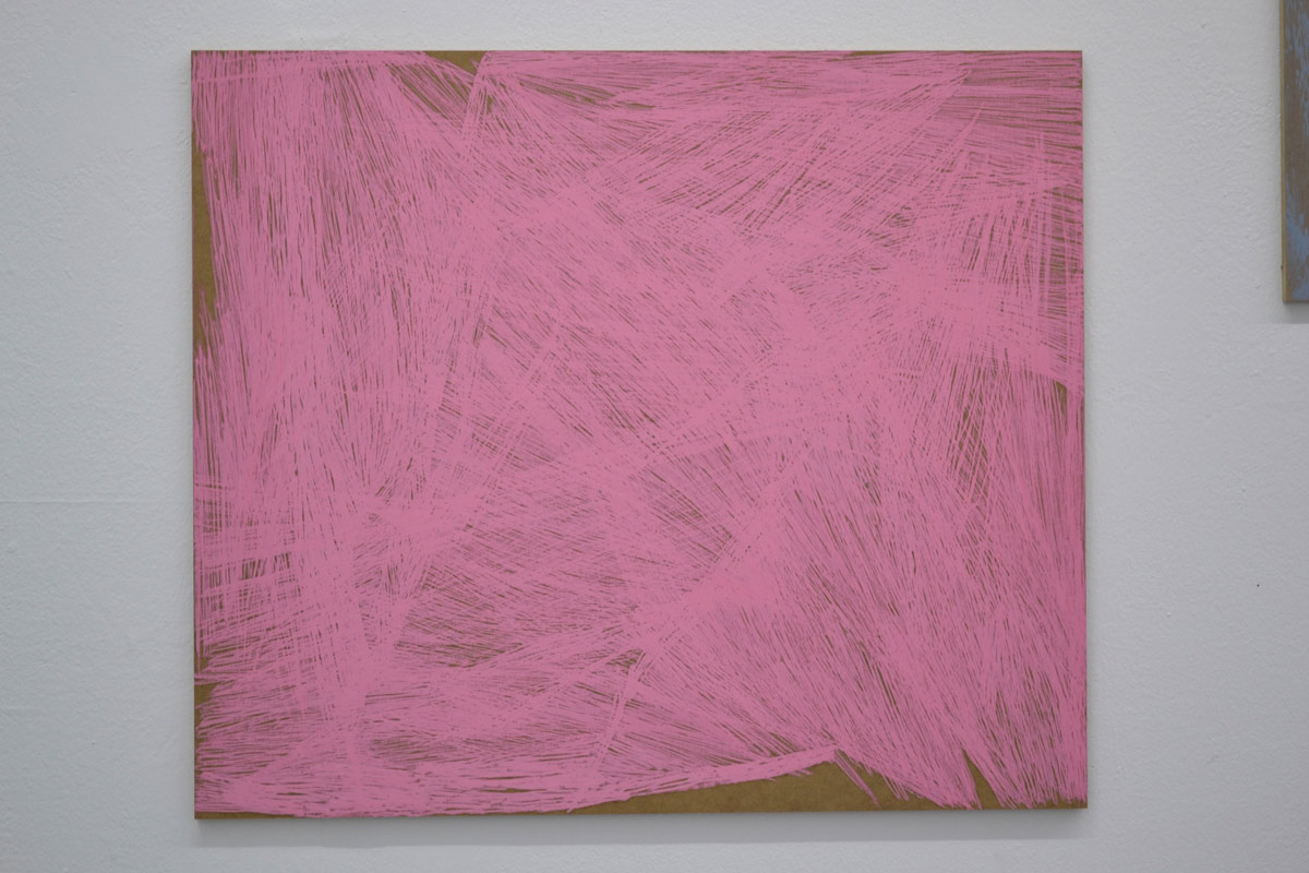 pink!, 2012, 60 x 70 cm, Ölpastell auf MDF