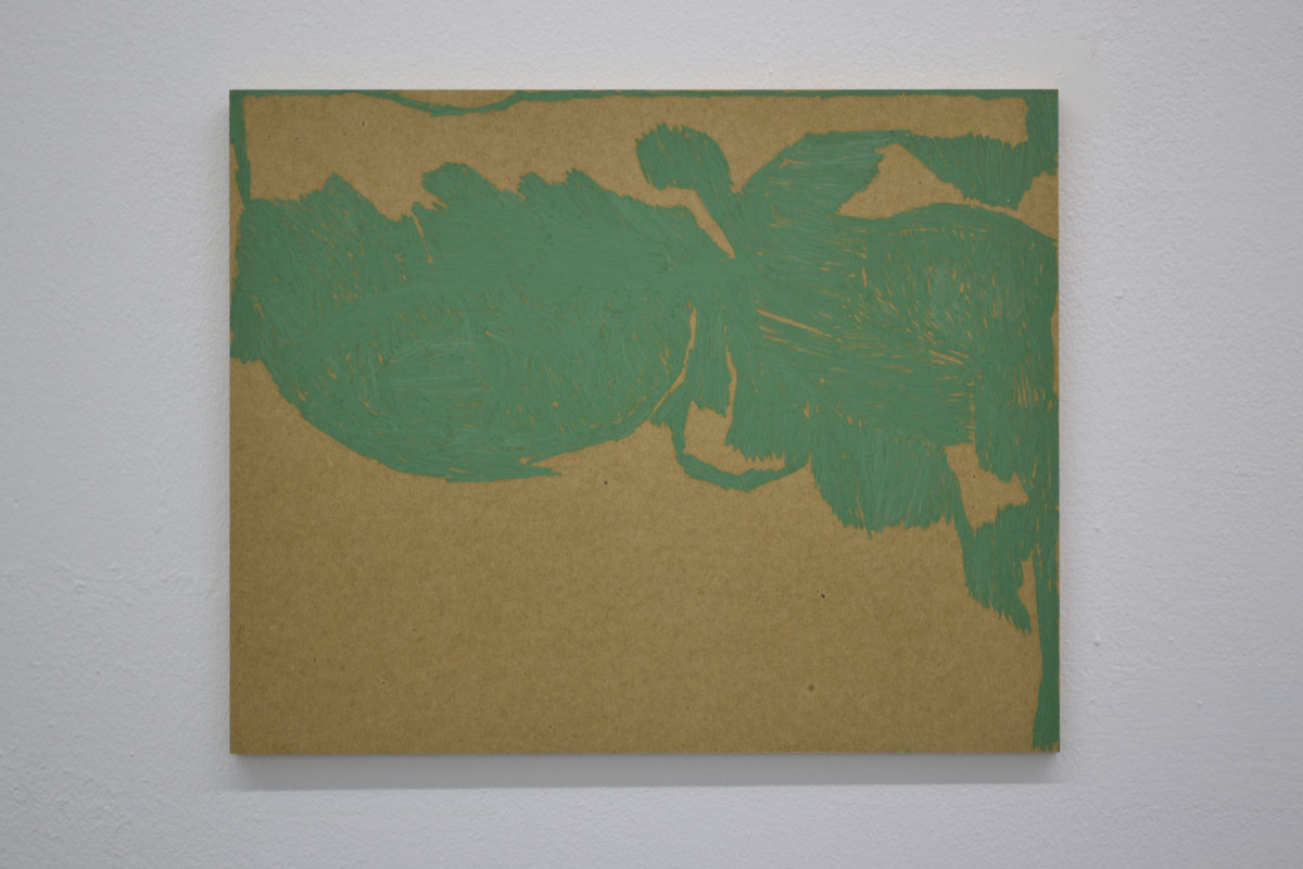 saftgrün hell, 2012, 40 x 50 cm,  Ölpastell auf MDF