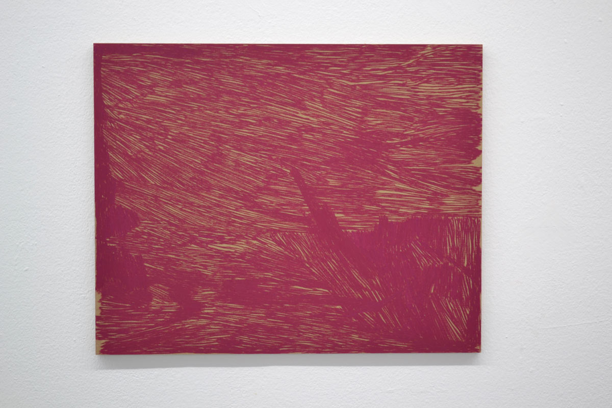 rot, 2012, 40 x 50 cm, Ölpastell auf MDF