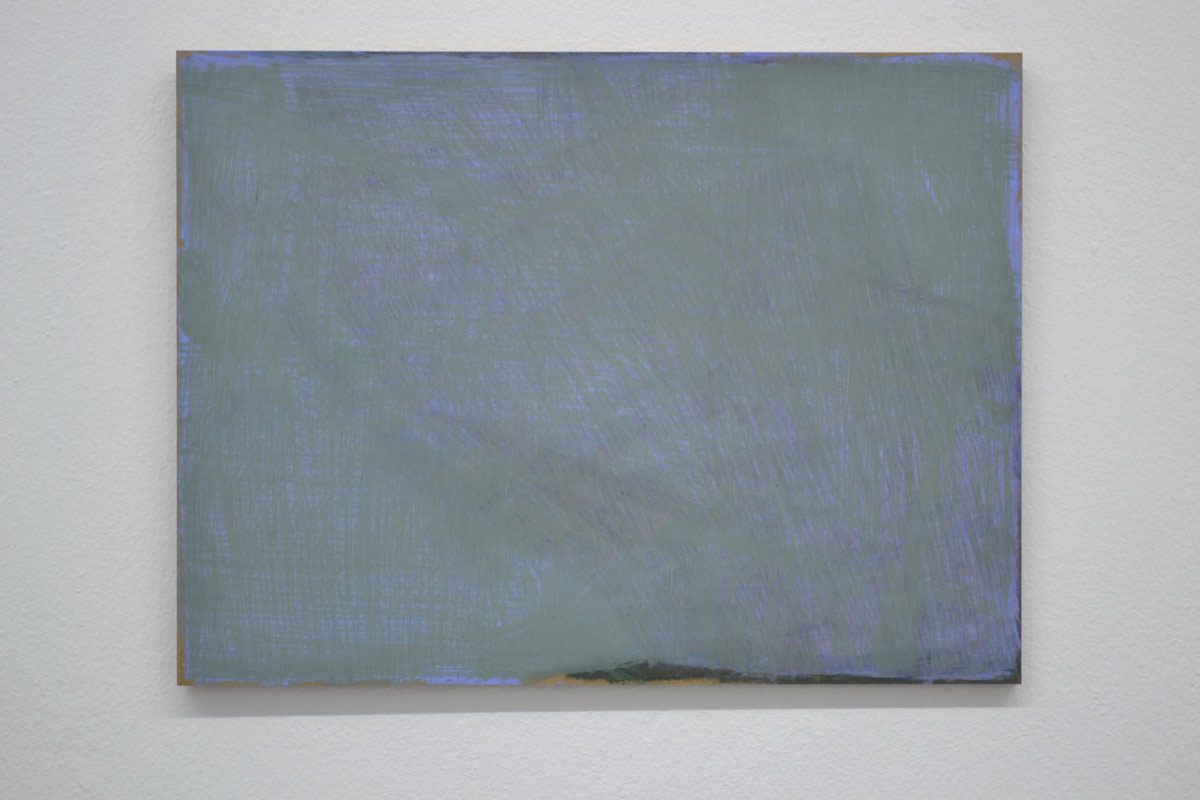 grau über blau, 2012, 30 x 40 cm, Ölpastell auf MDF