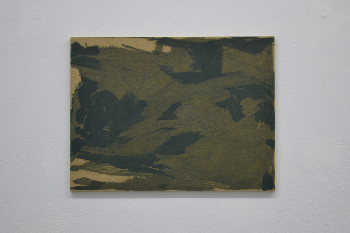 dunkel grün, 2012, 30 x 40 cm, Ölpastell auf MDF